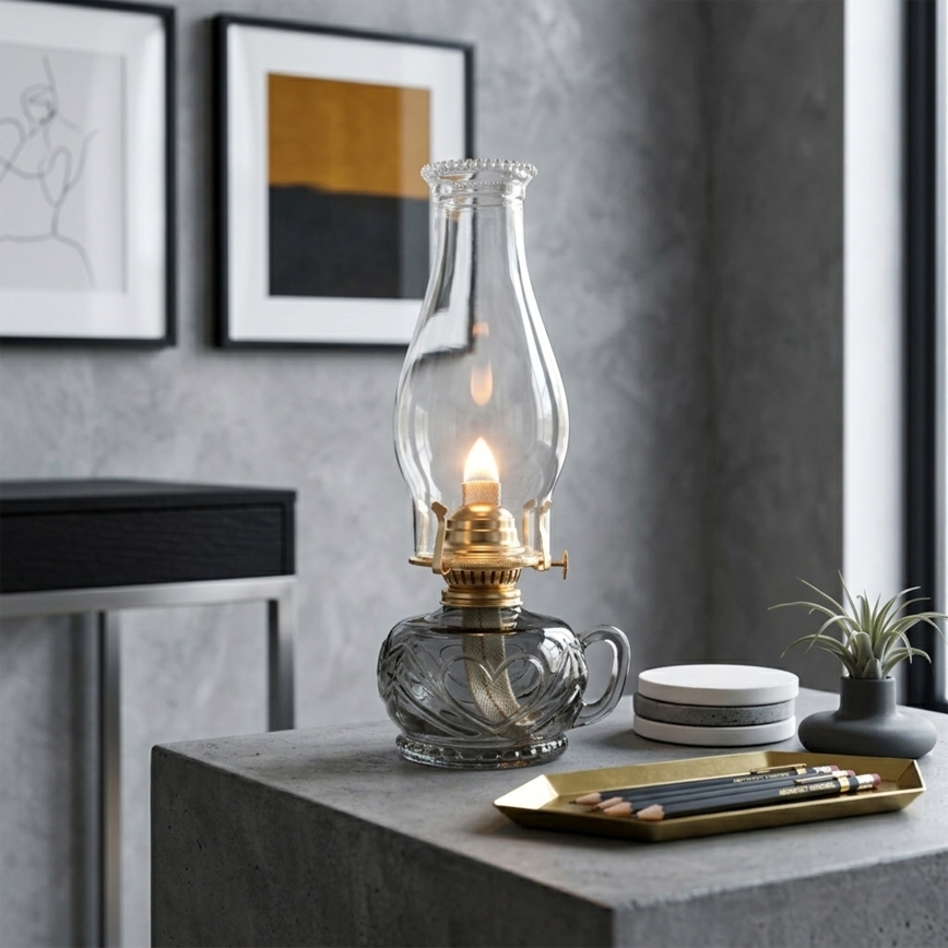 Brilagi - MERLIN Kerosene Lamp Smoky/Grey