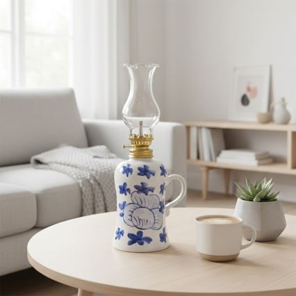 Brilagi - MERLIN Kerosene Lamp, White/Blue