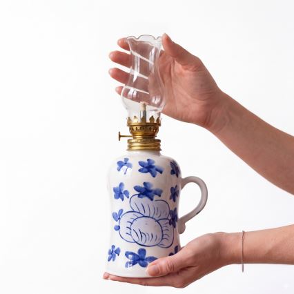 Brilagi - MERLIN Kerosene Lamp, White/Blue