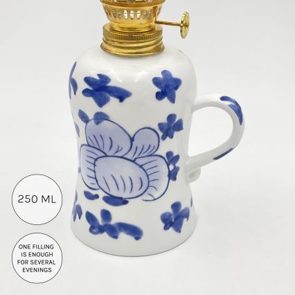 Brilagi - MERLIN Kerosene Lamp, White/Blue