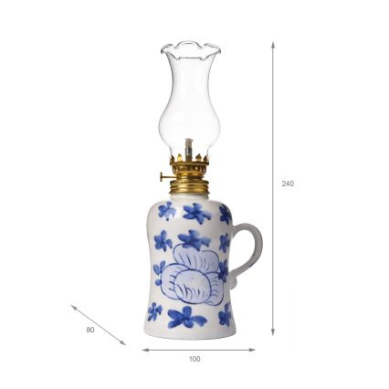 Brilagi - MERLIN Kerosene Lamp, White/Blue