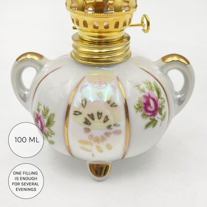 Brilagi - MERLIN Kerosene Lamp, White/Gold