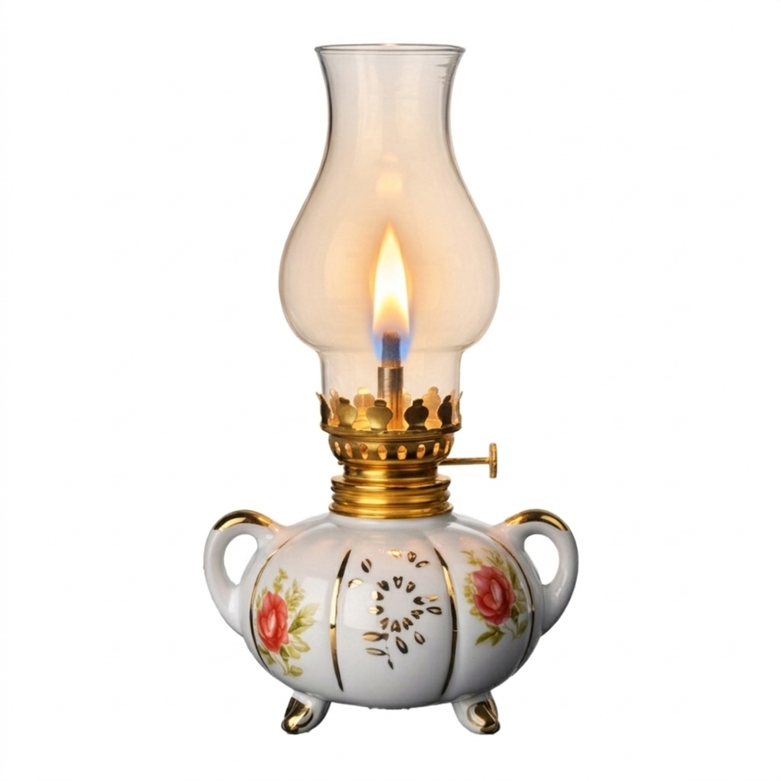 Brilagi - MERLIN Kerosene Lamp, White/Gold