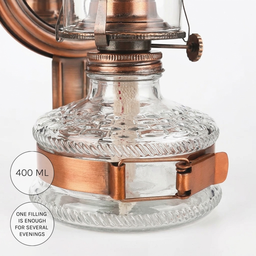 Brilagi - MERLIN Kerosene Lamp with Mirror, Bronze/Patina