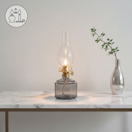 Brilagi - MERLIN Oil Lamp smoky/gray