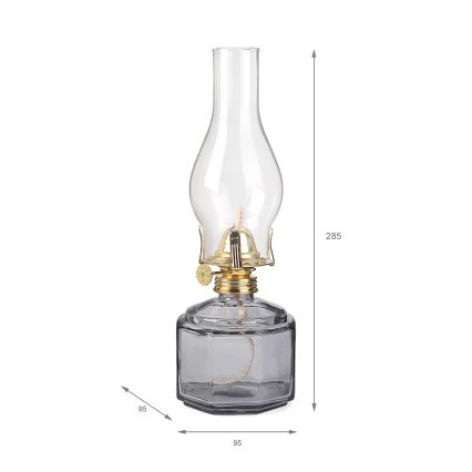 Brilagi - MERLIN Oil Lamp smoky/gray