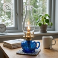 Brilagi - MERLIN Petrol-Blue Kerosene Lamp