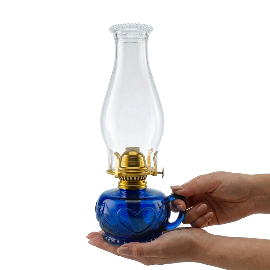 Brilagi - MERLIN Petrol-Blue Kerosene Lamp