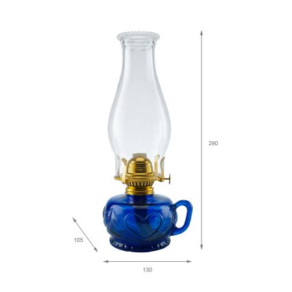 Brilagi - MERLIN Petrol-Blue Kerosene Lamp