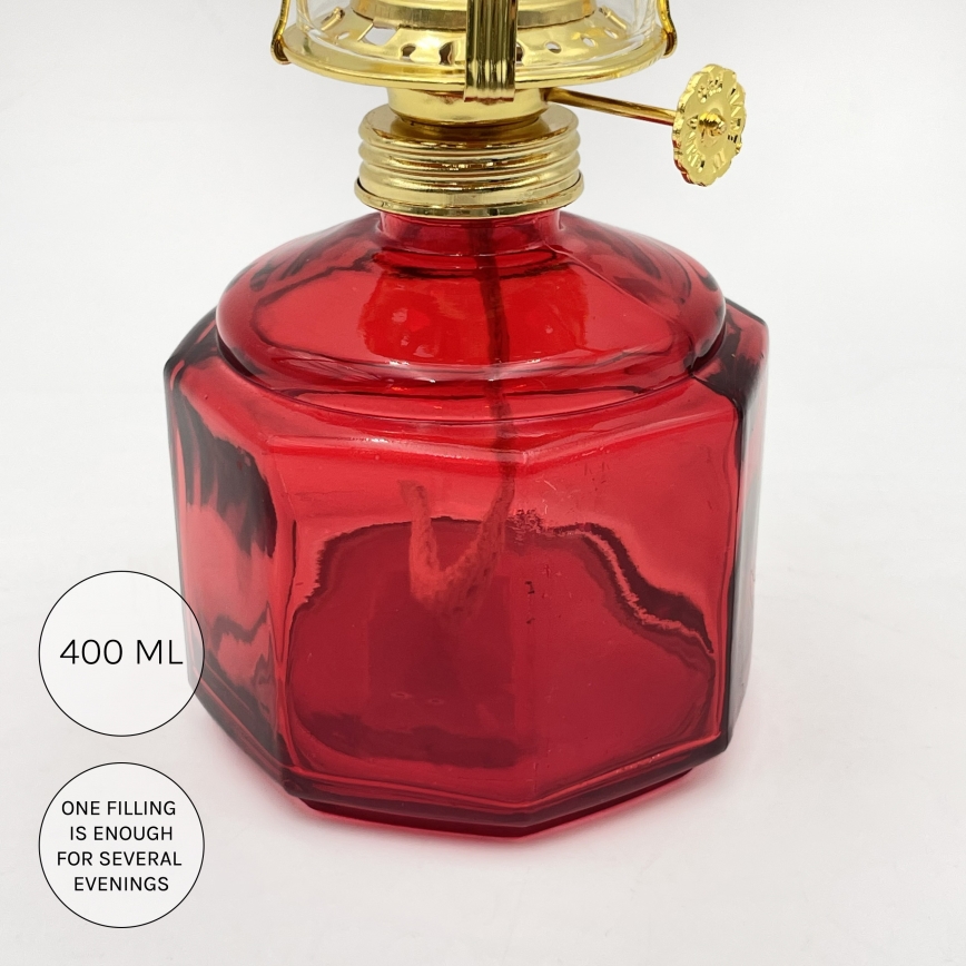 Brilagi - MERLIN Red Kerosene Lamp
