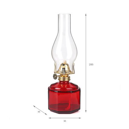 Brilagi - MERLIN Red Kerosene Lamp