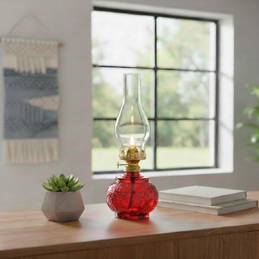 Brilagi - MERLIN Red Kerosene Lamp
