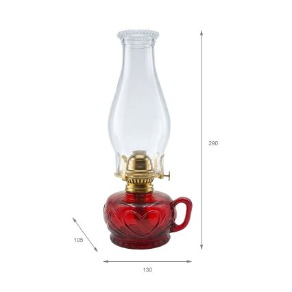 Brilagi - MERLIN Red Kerosene Lamp