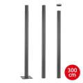 Brilagi - Metal pole for URBAN outdoor lighting mast, 3 m, Ø 58 mm, gray
