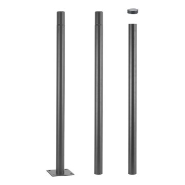 Brilagi - Metal pole for URBAN outdoor lighting mast, 3 m, Ø 58 mm, gray