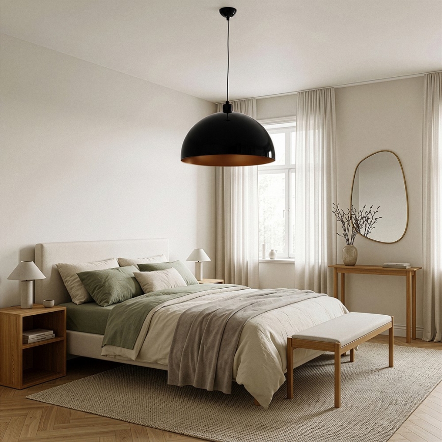 BRILAGI - METALO LED pendant lamp on cable 1xE27/40W/230V Ø 40 cm Black/Copper