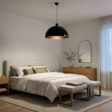 BRILAGI - METALO LED pendant lamp on cable 1xE27/40W/230V Ø 40 cm Black/Copper