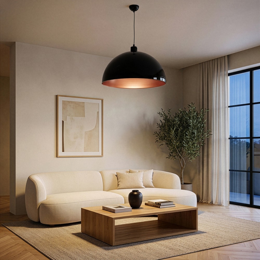 BRILAGI - METALO LED pendant lamp on cable 1xE27/40W/230V Ø 60 cm black/copper