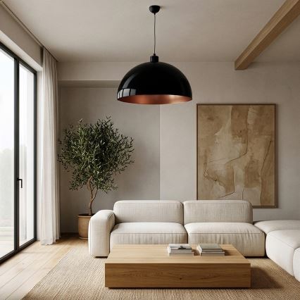 BRILAGI - METALO LED pendant lamp on cable 1xE27/40W/230V Ø 60 cm black/copper
