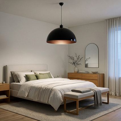 BRILAGI - METALO LED pendant lamp on cable 1xE27/40W/230V Ø 60 cm black/copper
