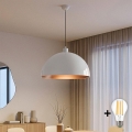 BRILAGI - METALO LED pendant on cable 1x E27/40W/230V Ø 60 cm white/copper