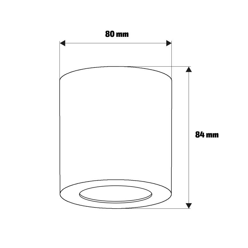 Brilagi - MIA Bathroom Spot Light 1x GU10/30W/230V 84x80 mm Gold IP54
