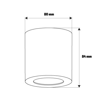 Brilagi - MIA Bathroom Spotlight 1xGU10/30W/230V 84x80 mm Beige IP54