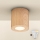 Brilagi - MIA LED RGBW Dimmable Bathroom Light 1xGU10/4,8W/230V 3000K 84x80 mm Oak Finish IP44 + Remote Control