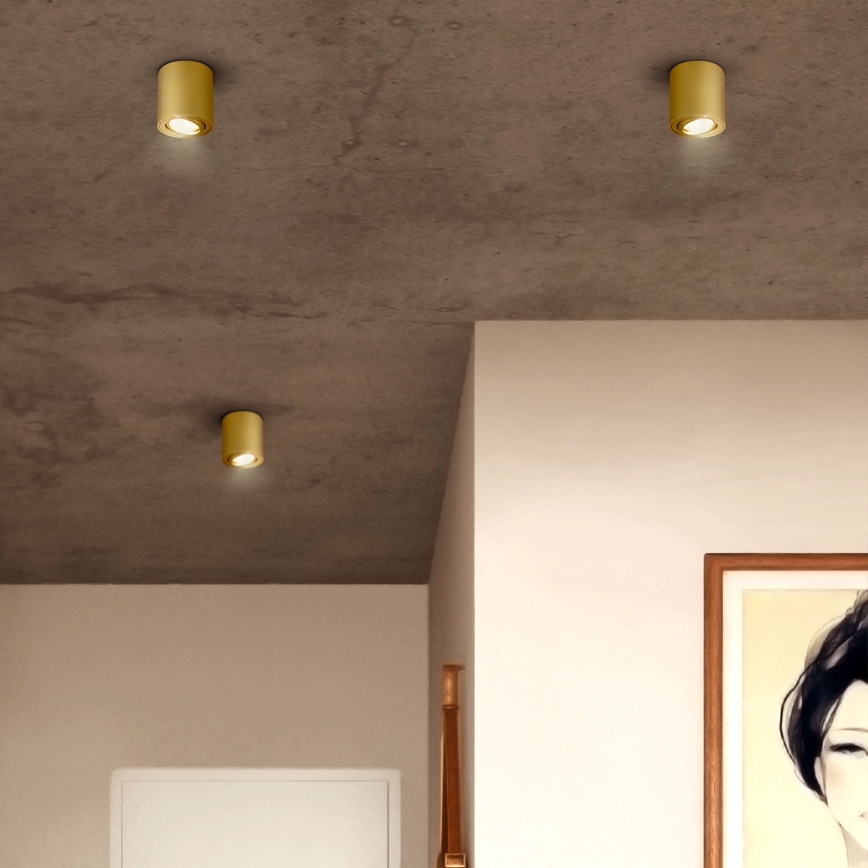 Brilagi - LED RGBW Dimmable Spotlight MIA 1xGU10/4,8W/230V 3000K 84x80 mm Gold + Remote Control