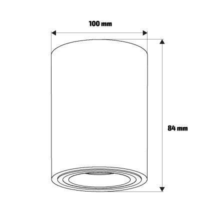 Brilagi - LED RGBW Dimmable spotlight MIA 1xGU10/4,8W/230V 3000K 100x80 mm beige + remote control