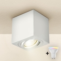 Brilagi - MIA LED RGBW Dimmable Spotlight 1xGU10/6W/230V, 3000K, 84x80 mm, White + Remote Control