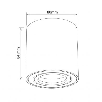BRILAGI - MIA Spotlight 1xGU10/30W/230V 84x80 mm Silver