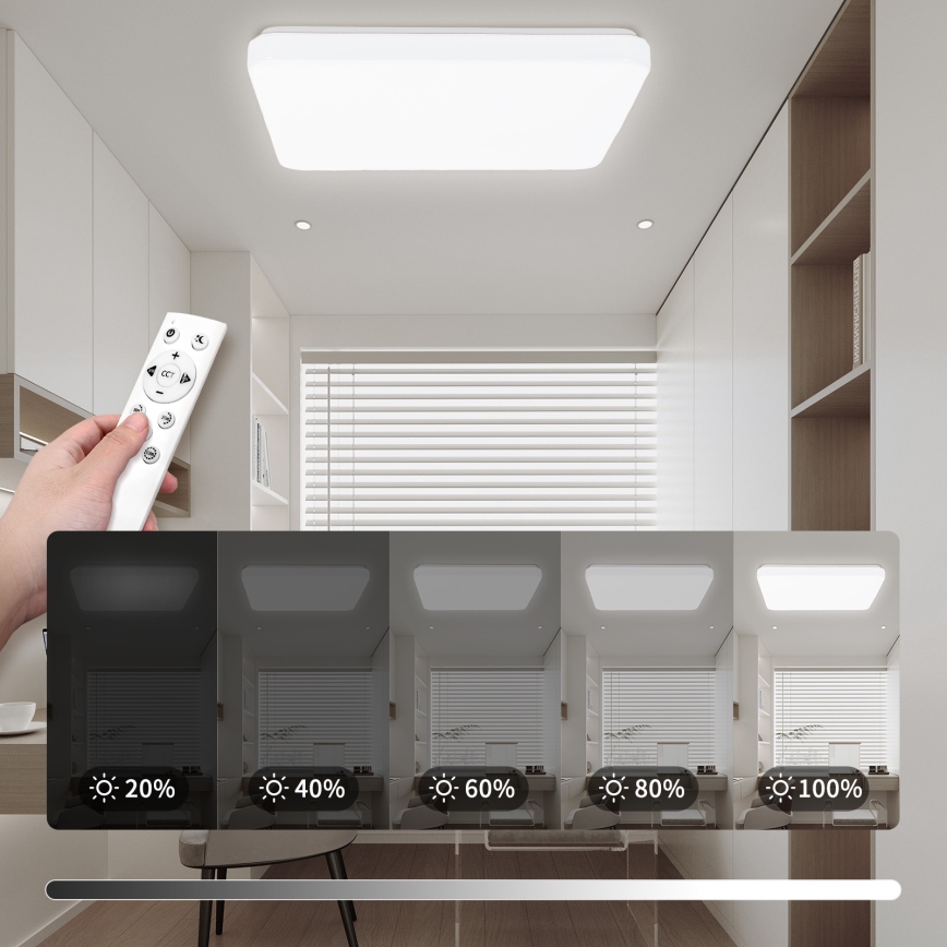 Brilagi - MILKY WAY Dimmable LED Ceiling Light LED/24W/230V 3000-6500K 37x37 cm + remote control