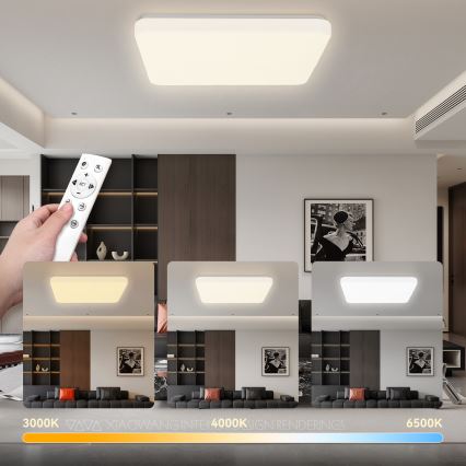 Brilagi - MILKY WAY Dimmable LED Ceiling Light LED/24W/230V 3000-6500K 37x37 cm + remote control