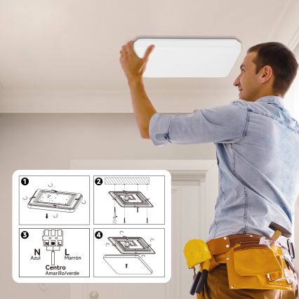 Brilagi - MILKY WAY Dimmable LED Ceiling Light LED/24W/230V 3000-6500K 37x37 cm + remote control