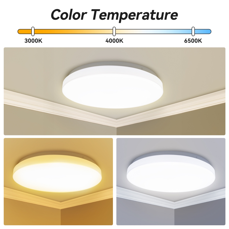 Brilagi - Dimmable LED ceiling light MILKY WAY LED/24W/230V 3000-6500K dia. 38 cm + remote control