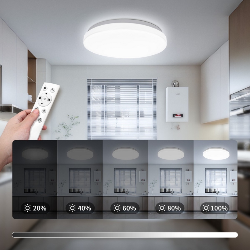 Brilagi - Dimmable LED ceiling light MILKY WAY LED/24W/230V 3000-6500K dia. 38 cm + remote control