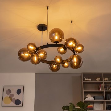 Brilagi - MILLA LED cable chandelier 15xG9/3W/230V Brown/Smoked Brown