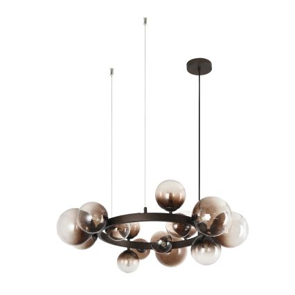 Brilagi - MILLA LED cable chandelier 15xG9/3W/230V Brown/Smoked Brown