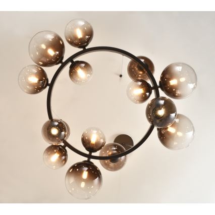 Brilagi - MILLA LED cable chandelier 15xG9/3W/230V Brown/Smoked Brown