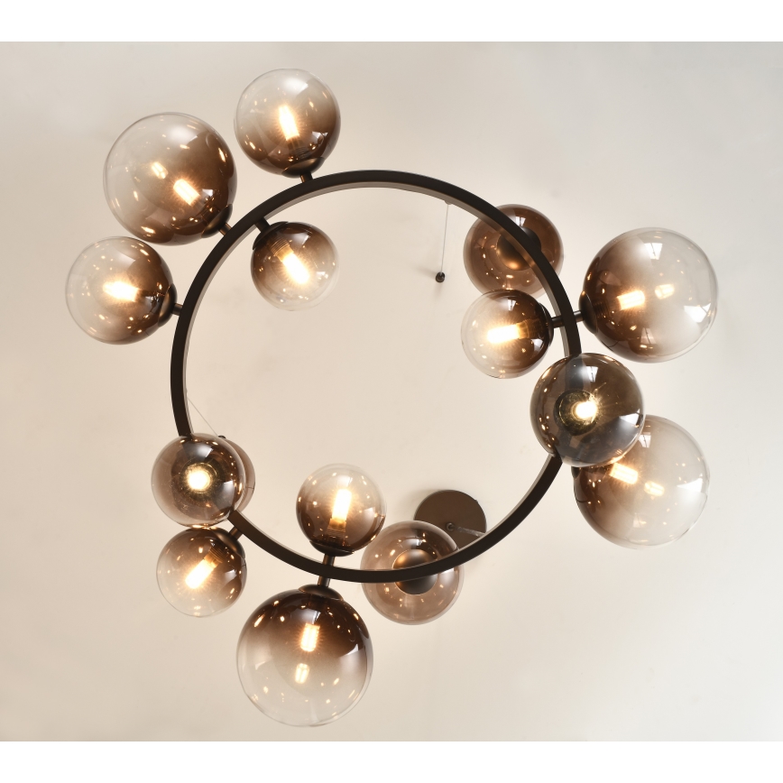 Brilagi - MILLA LED cable chandelier 15xG9/3W/230V Brown/Smoked Brown