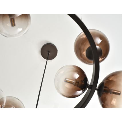 Brilagi - MILLA LED cable chandelier 15xG9/3W/230V Brown/Smoked Brown