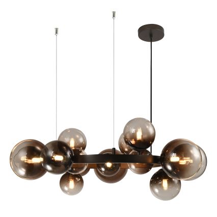 Brilagi - MILLA LED cable chandelier 15xG9/3W/230V Brown/Smoked Brown