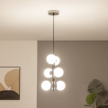 Brilagi - MILLA LED Cable Pendant 6xG9/3W/230V, Black Chrome/White