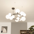 Brilagi - MILLA LED cable-suspended chandelier 15xG9/3W/230V, black chrome/white