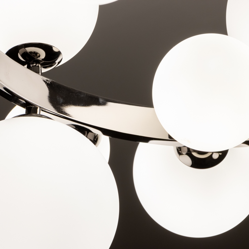 Brilagi - MILLA LED cable-suspended chandelier 15xG9/3W/230V, black chrome/white