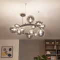 Brilagi - MILLA LED Chandelier on Cable 15xG9/3W/230V Black Chrome/Smoked Glass