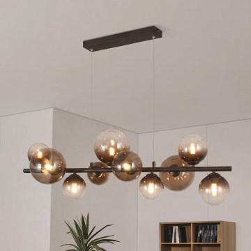 Brilagi - MILLA LED chandelier suspended on cable 10xG9/3W/230V brown/smoked brown