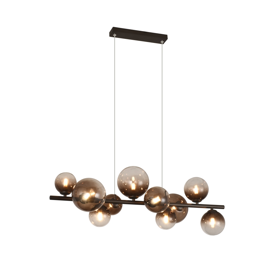Brilagi - MILLA LED chandelier suspended on cable 10xG9/3W/230V brown/smoked brown
