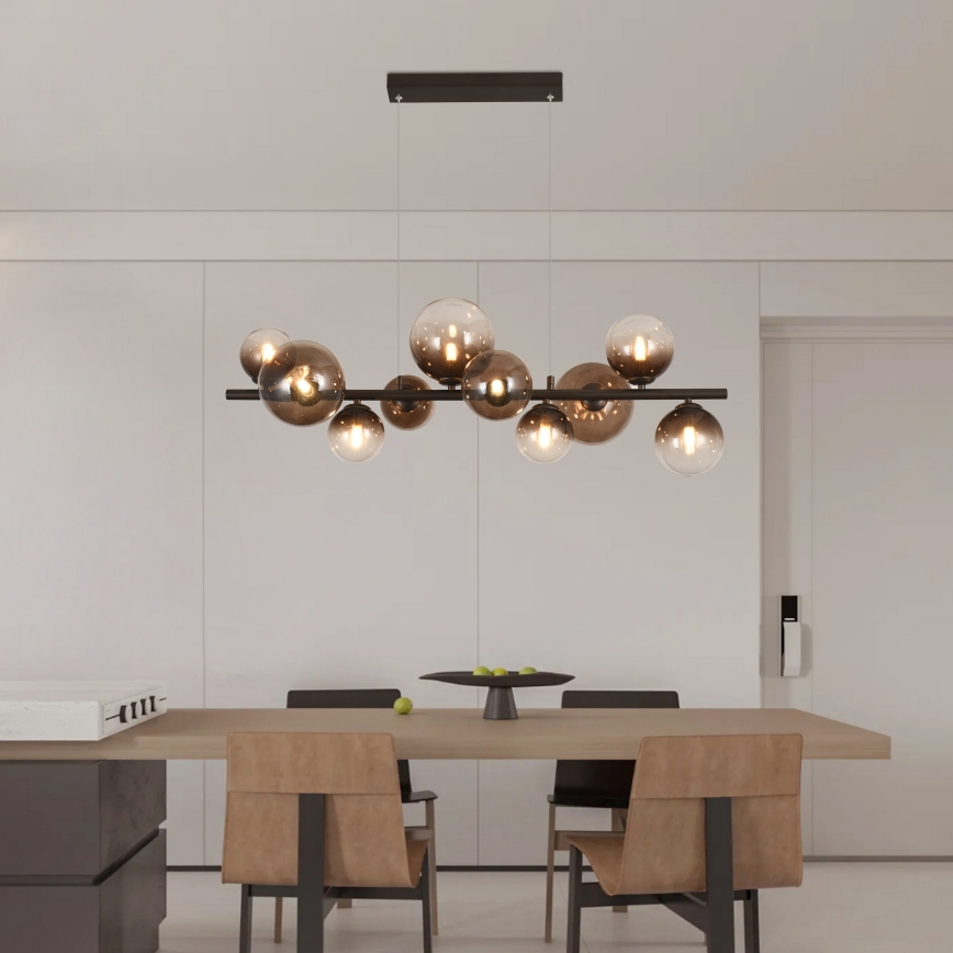 Brilagi - MILLA LED chandelier suspended on cable 10xG9/3W/230V brown/smoked brown